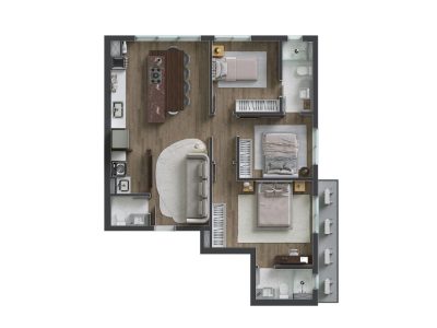 apartamento na planta